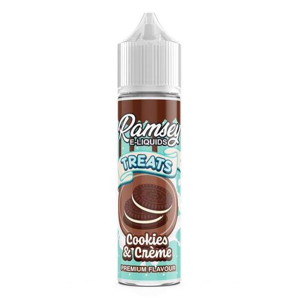 Ramsey E-Liquids Treats: Cookies & Cream 0mg 50ml Short Fill