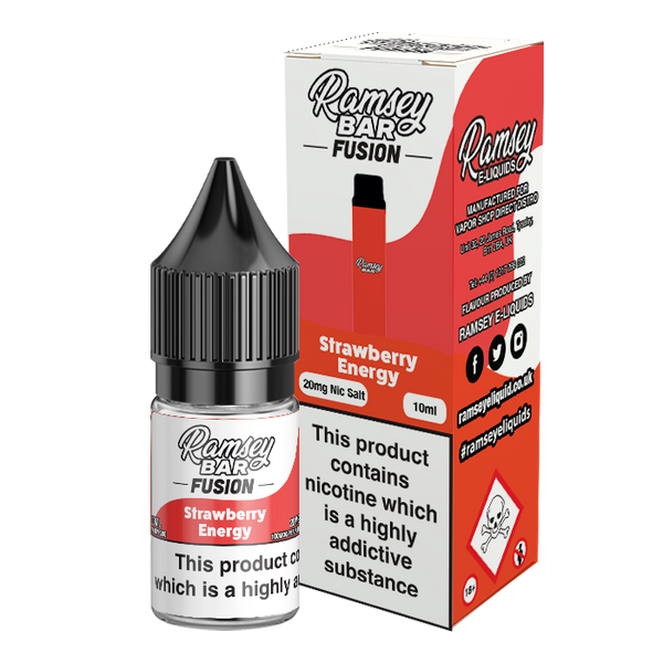 Ramsey Bar Fusion Strawberry Energy 10ml Nic Salt