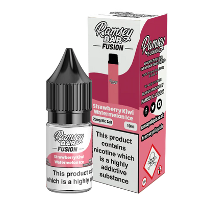 Ramsey E-Liquids Fusion: Strawberry Kiwi Watermelon Ice 10ml Nic Salt – 10mg & 20mg