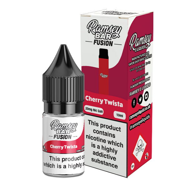 Ramsey Bar Fusion Cherry Twista 10ml Nic Salt