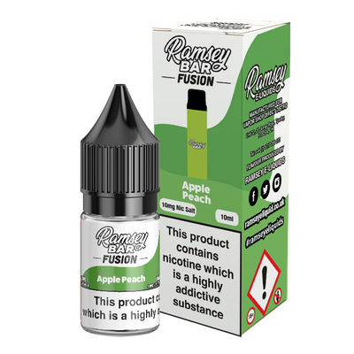 Ramsey E-Liquids Fusion: Apple Peach 10ml Nic Salt – 10mg & 20mg