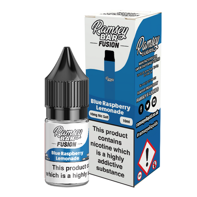 Ramsey E-Liquids Fusion: Blue Raspberry Lemonade 10ml Nic Salt – 10mg & 20mg