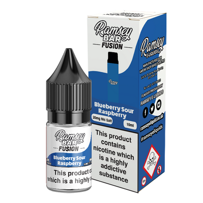 Ramsey E-Liquids Fusion: Blueberry Sour Raspberry 10ml Nic Salt – 10mg & 20mg – image 2