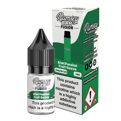 Ramsey E-Liquids Fusion: Kiwi Passion Fruit Guava 10ml Nic Salt – 10mg & 20mg