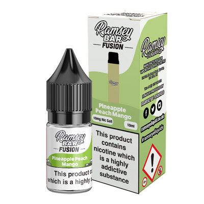 Ramsey E-Liquids Fusion: Pineapple Peach Mango 10ml Nic Salt – 10mg & 20mg
