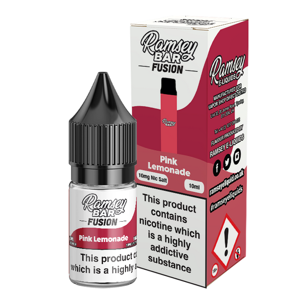 Ramsey E-Liquids Fusion: Pink Lemonade 10ml Nic Salt