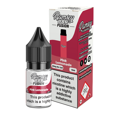 Ramsey E-Liquids Fusion: Pink Lemonade 10ml Nic Salt – 10mg & 20mg – image 2
