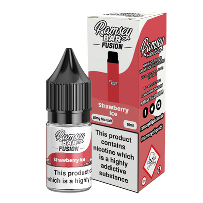 Ramsey E-Liquids Fusion: Strawberry Ice 10ml Nic Salt – 10mg & 20mg – image 2