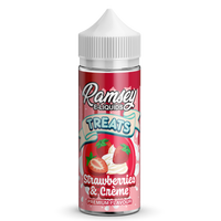 Ramsey E-Liquids Treats Strawberries & Creme 0mg 100ml Short Fill