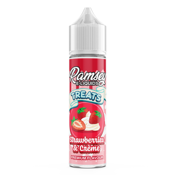 Ramsey E-Liquids Treats Strawberries & Creme 0mg 50ml Short Fill