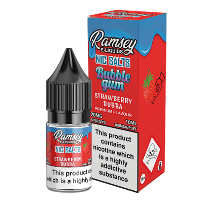 Ramsey E-Liquids Strawberry Bubba 10ml Nic Salt